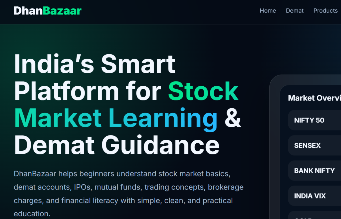 Dhanbazaar Stock Market Website Template